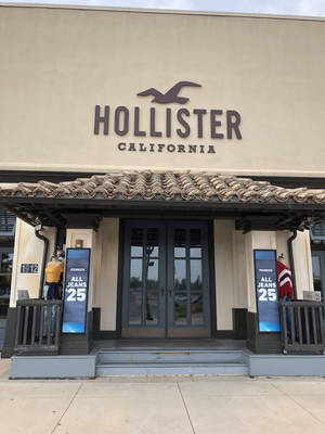 Hollister store front logo wallpaper — 3:4 Wallpaper