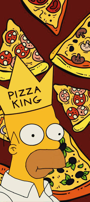 Homer Simpson Pizza King wallpaper. — Pixel 9 Wallpaper