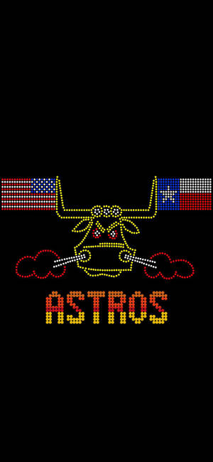 Houston Astros stylised Texas bull wallpaper — S24 Ultra Wallpaper