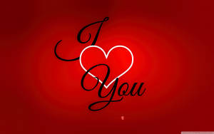 Ecard na may tekstong "I heart you" para sa Araw ng mga Puso. — 16:10 Wallpaper