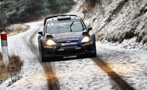 Ice Racing sa Isang Araw ng Taglamig — MacBook Pro M1 Wallpaper