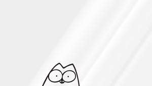 Wallpaper ng ilustrasyon ng cartoon na pusa — Aesthetic na pusa Wallpaper