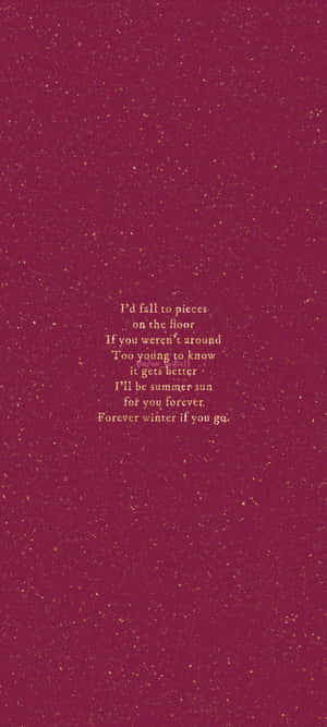 Taylor Swift Lyrics — Galaxy A55 Wallpaper
