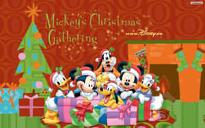 Ipagdiwang ang Pasko kasama ang iyong mga paboritong karakter ng Disney! — Disney pasko Wallpaper