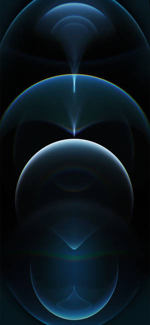Iphone 13 asul na abstract na bilog na wallpaper — iPhone 14 Plus Wallpaper