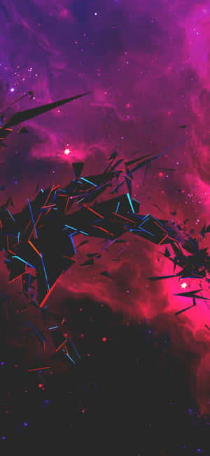 iPhone X Abstrakto Nabiyak na Salamin Langit — iPhone Xs Wallpaper