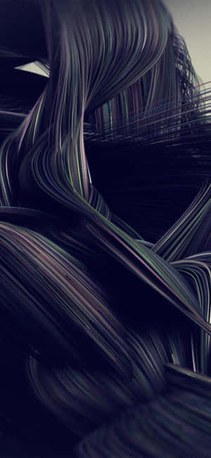 iPhone X Abstract Dark Line Braids — iPhone 14 Pro Max Wallpaper