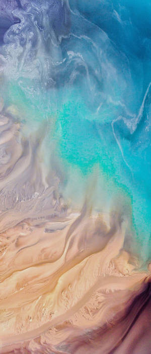 iPhone X Beach Leeching Waves — Redmi A7 Wallpaper