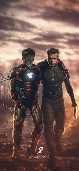Iphone X Iron Man Background — Galaxy S25 Wallpaper