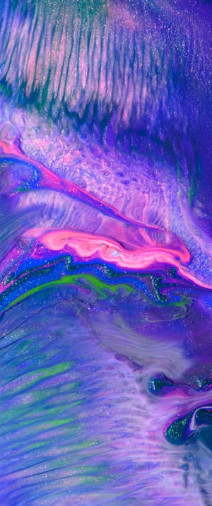 iPhone X Original Purple Waves — Motorola Razr Wallpaper