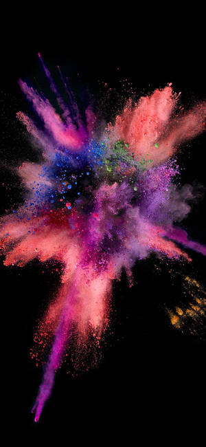 iPhone X Original Colorful Dust Explosion — S24 Ultra Wallpaper
