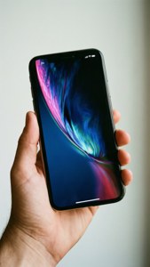Wallpaper ng pamumuhay ng iPhone X na hawak sa kamay.