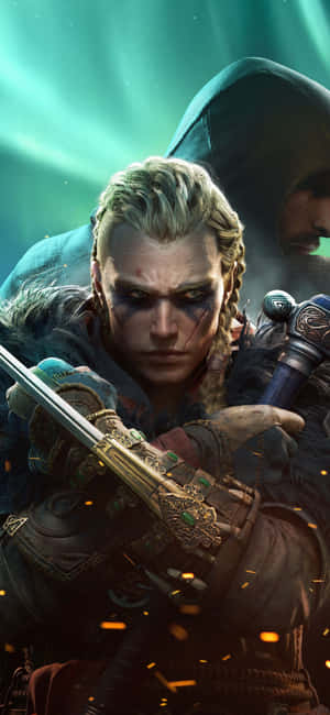Iphone Xs Assassin's Creed Valhalla Background — Galaxy S25 Wallpaper