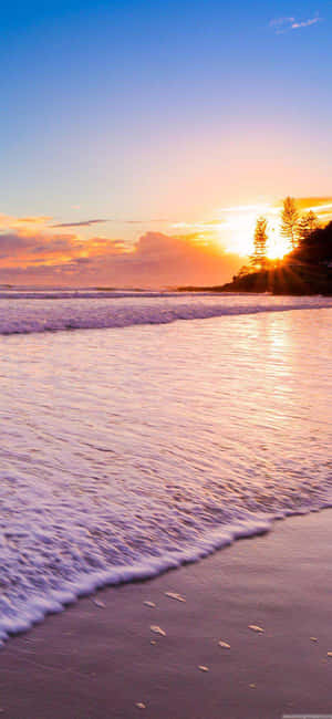 Iphone Xs Beach Background — Galaxy S25 Wallpaper