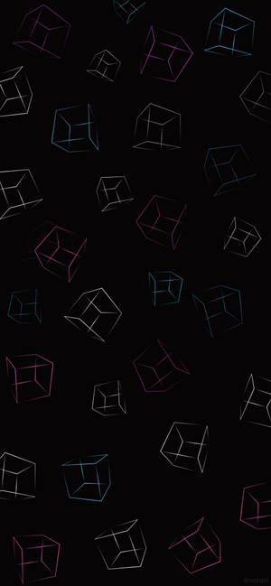 iPhone XS Max OLED Cubes Art — Galaxy S24 FE Wallpaper