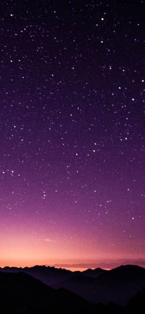 iPhone XS Max OLED Purple Starry Sky — Samsung S23 Wallpaper