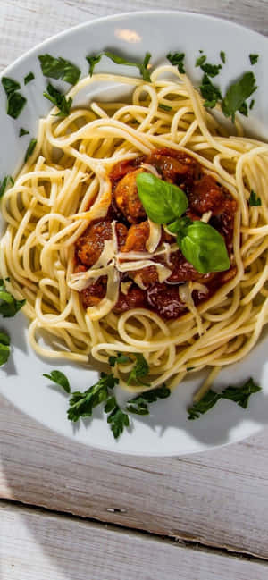 Background ng Pasta para sa iPhone XS — iPhone 14 Pro Wallpaper