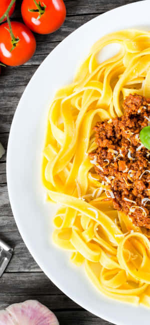 Iphone Xs Pasta Background — iPhone 14 Plus Wallpaper