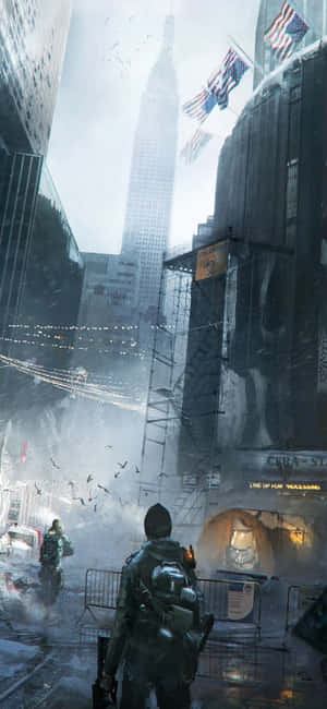 Iphone Xs The Division Background — iPhone 14 Plus Wallpaper