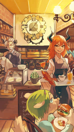 Anime Cafe Background