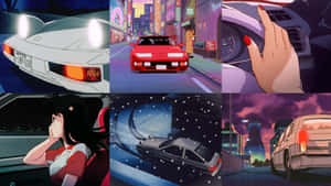 Anime na background ng kotse — Anime na sasakyan Wallpaper