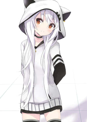 Anime Girl Hoodie pictures — OnePlus Pad 2 Pro Wallpaper