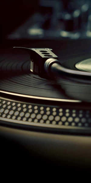 isang itim na turntable — Aesthetic music Wallpaper