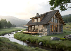Bukid, Bahay, Background ng Bahay, Mga Larawan ng Burol, Kalikasan 4k, Mga Larawan ng Kalikasan 4k, Mga Larawan ng Ilog