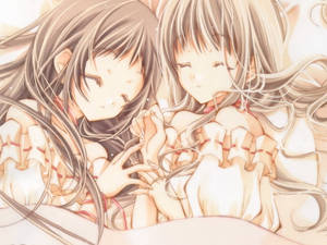 Anime lesbian Maki at Hikari wallpaper — Anime Lesbian Wallpaper