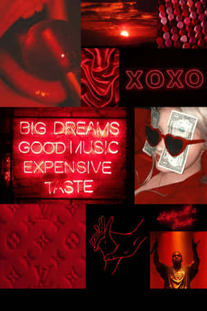 Pulang Neon Aesthetic — Neon Red Aesthetic Wallpaper