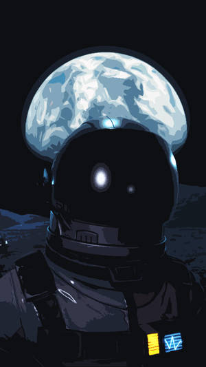 Itim na Astronaut Madilim na Telepono