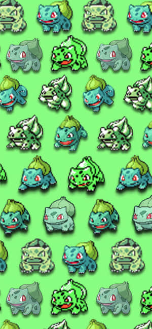Ivysaur Bright Green — iPhone 14 Wallpaper