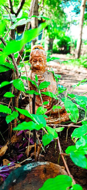 Jai Shree Ram HD Forest Statue — 1320x2868 Wallpaper