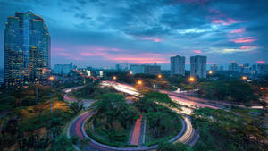 Jakarta City Circles wallpaper — Chromebook Wallpaper