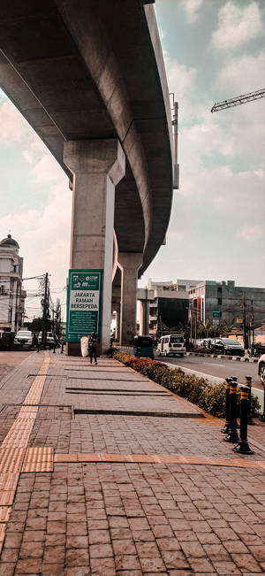 Jakarta Ramah Bersepedah wallpaper — 19.5:9 Wallpaper