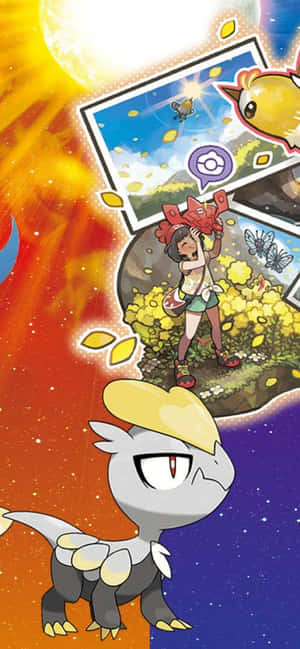 Jangmo-o Sa Pokemon Sun At Moon — iPhone 12 Pro Max Wallpaper