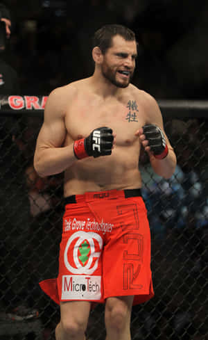 Jon Fitch Nakatayo sa Octagon UFC 141 — Tecno Megapad SE Wallpaper