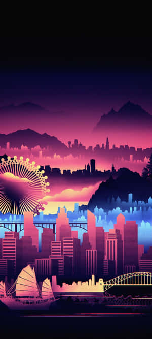Synthwave City — Pixel 11 Wallpaper