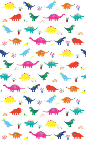 Kaakit-akit na Dinosaur Aesthetic sa Puti