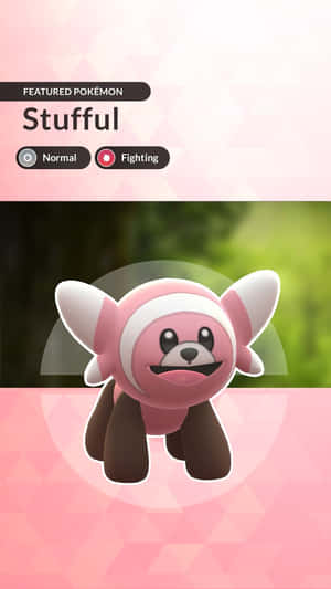 Kaakit-akit na Stufful, ang Dalawahang-uring na Pokemon — Pokemon Telepon Wallpaper