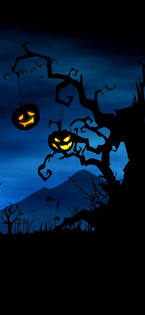 Wallpaper ng IPhone para sa Halloween ng Kagubatan na Pinagmumultuhan — Halloween iPhone Wallpaper