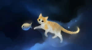 Mga larawan ng anime na pusa — Pusang anime Wallpaper