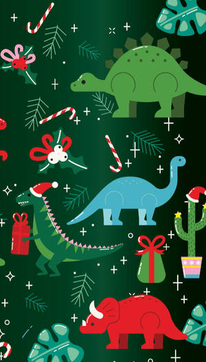 Kaibig-ibig na Dinosaur na Aesthetic ng Pasko