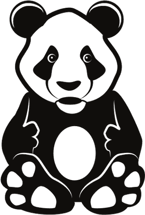 Kaibig-ibig na Guhit ng Panda — Panda Wallpaper