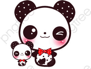 Kaibig-ibig na Pamilya ng Cartoon Panda — Panda Wallpaper