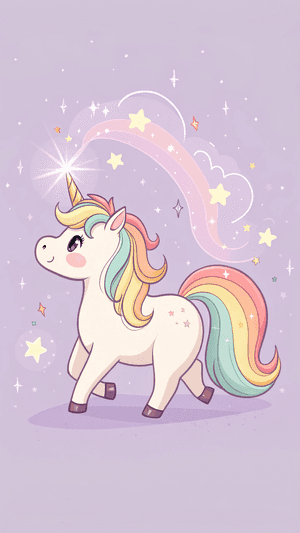 Unicorn,Rainbow,Fantasy,Magical,Cute,Cartoon,Stars,Glitter,Kawaii,Mythical