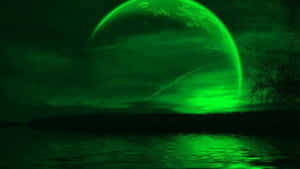 Kapansin-sining Neon Green na Aesthetic Background