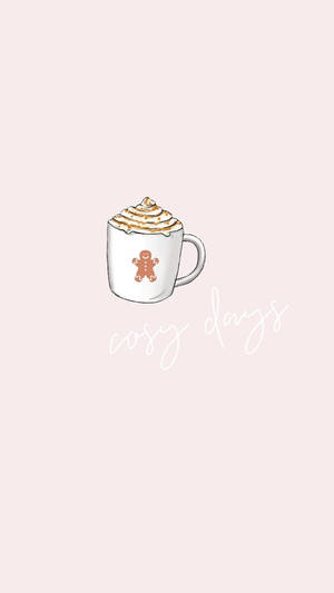 Nakatutuwang wallpaper ng mainit na inumin para sa Pasko — Ang cute ng Pasko Wallpaper