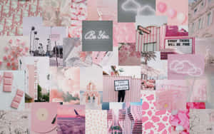 Kawaii Pink na Nakakawing Background