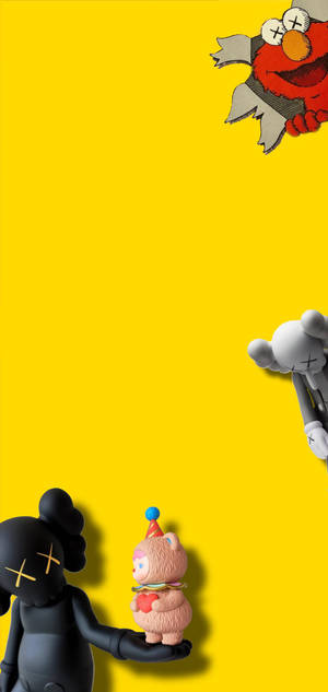 KAWS At Elmo Border wallpaper — iPhone 18 Pro Max Wallpaper